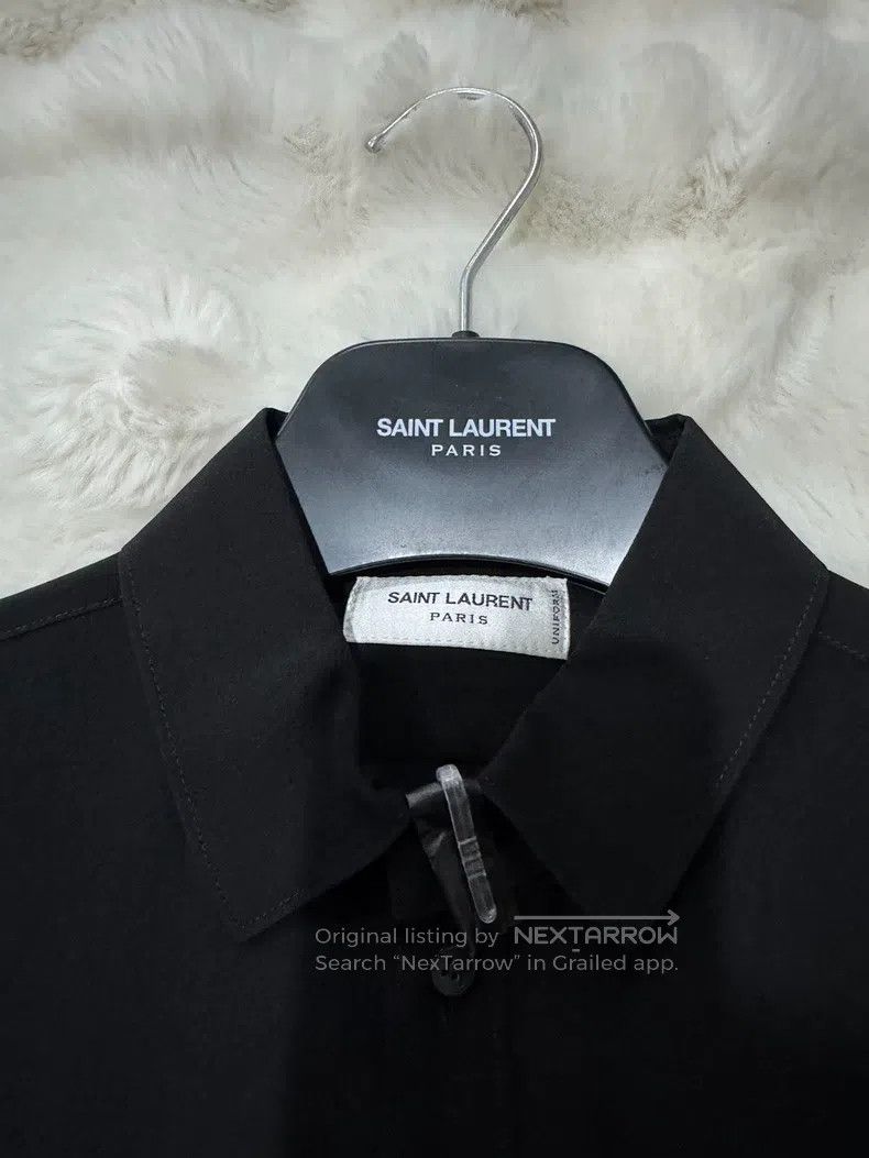 Saint Laurent Paris Saint Laurent Paris Black Mulberry Silk Shirt Size XS / US 0-2 / IT 36-38 - 2 Thumbnail