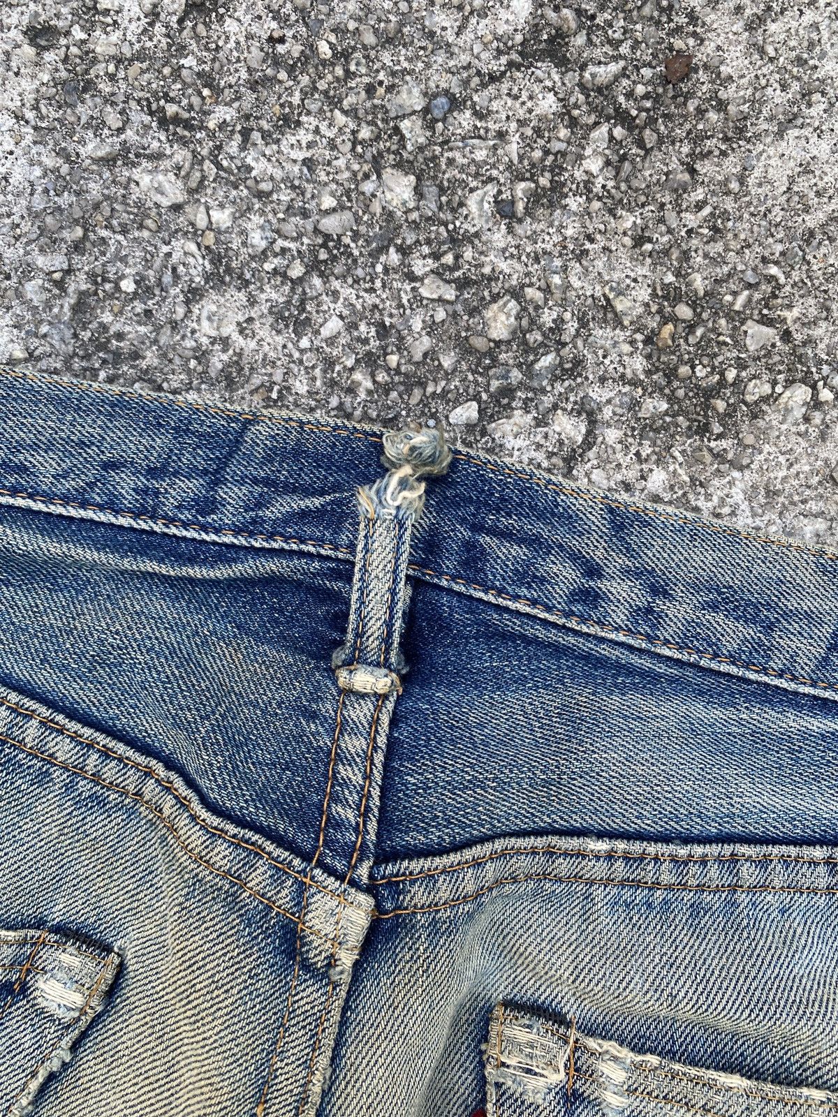 Denime Denime Japan Thrashed Distressed Selvedge Denim Size US 30 / EU 46 - 20 Thumbnail