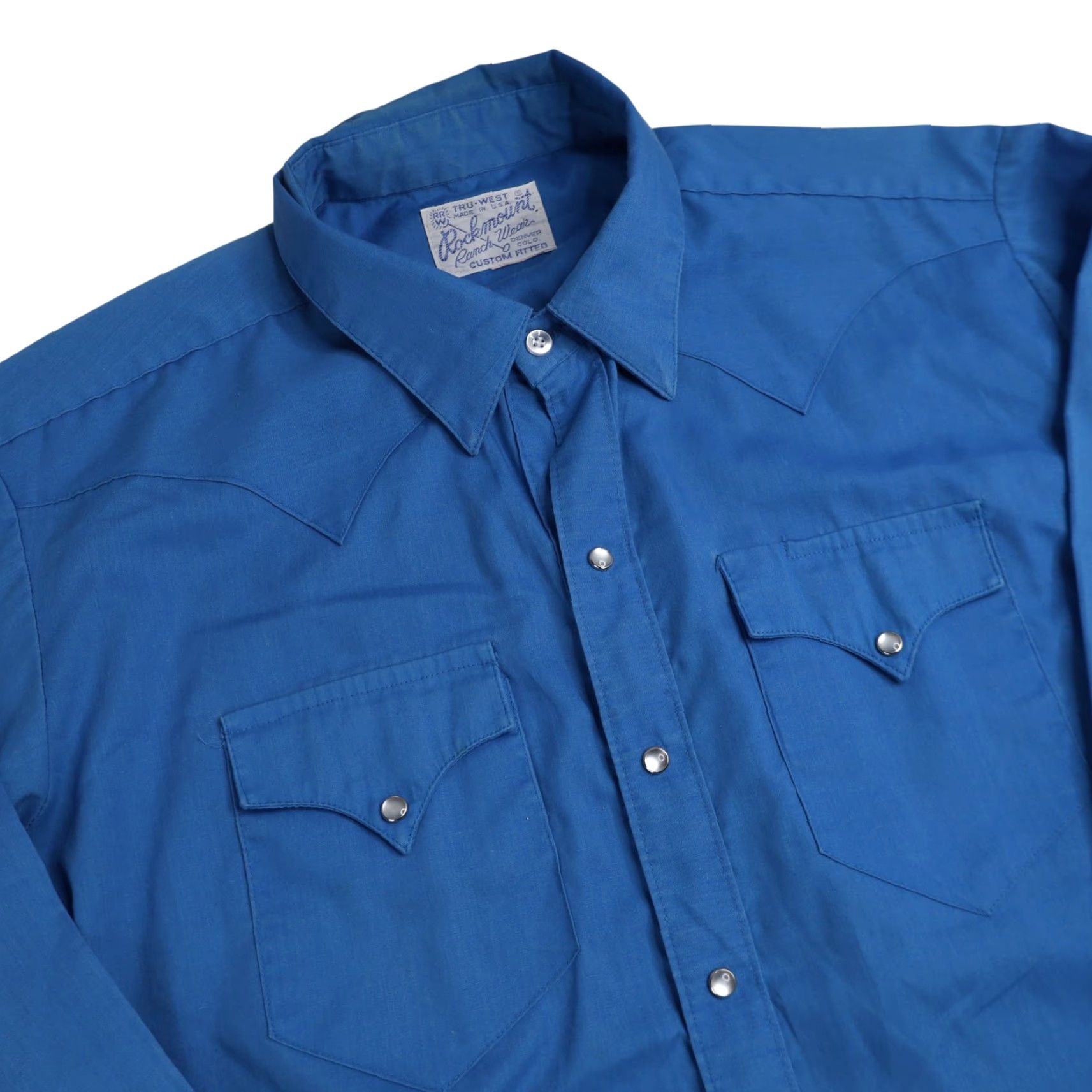 Rockmount Ranch Wear VINTAGE Rockmount Ranch Wear Pearl Snap Western Shirt XL Men Blue Size US XL / EU 56 / 4 - 5 Thumbnail