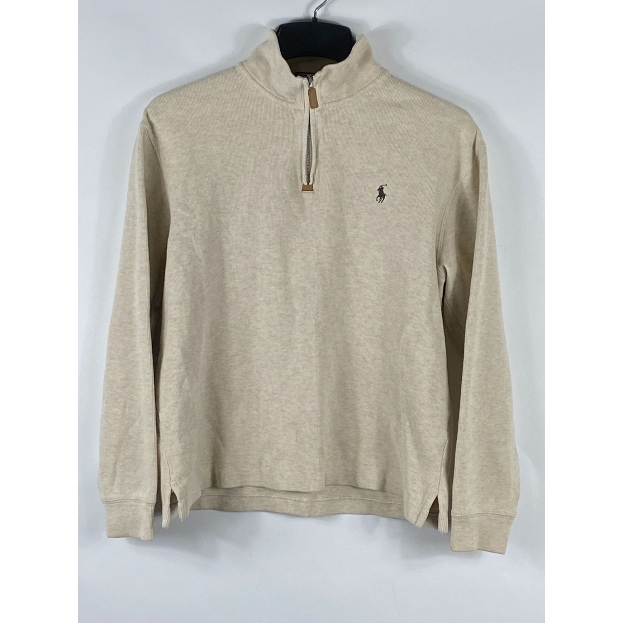 Image of Polo Ralph Lauren Vintage Polo By Ralph Laurent Quarter Zip Pullover Sweater Be in Beige, Women's (