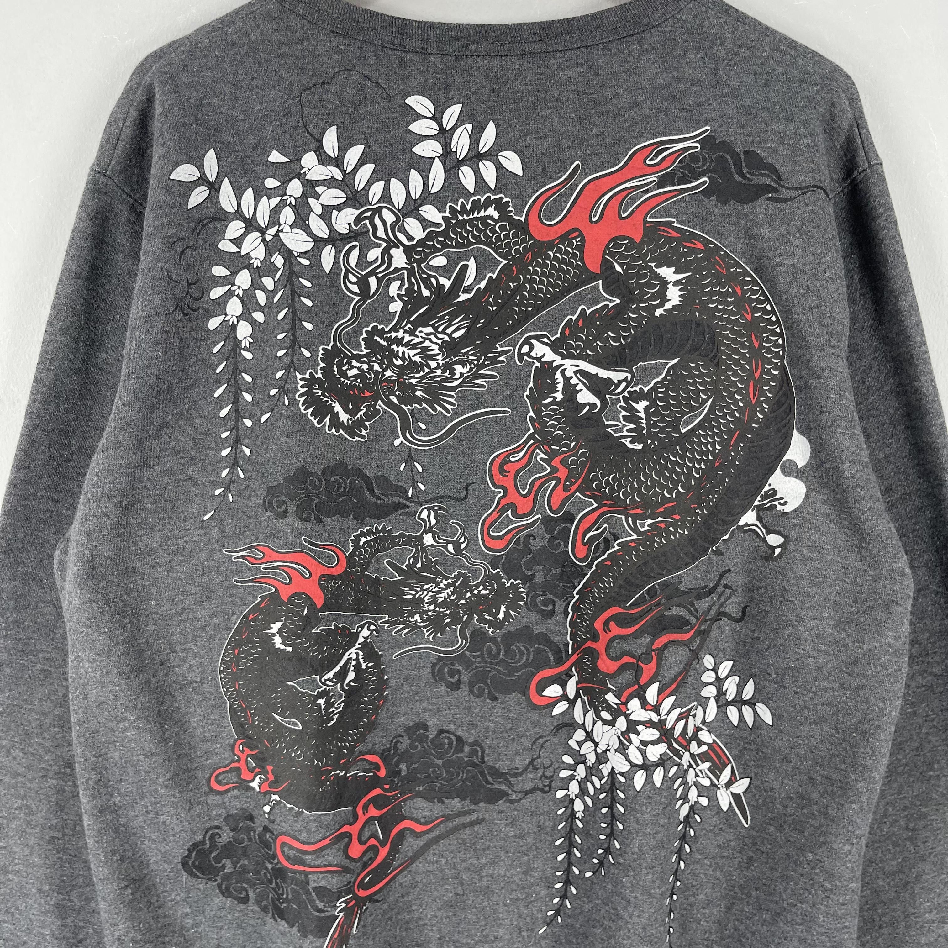 Japanese Brand Vintage Japanese SUKAJAN Dragon Tora Evil Printed Sweatshirt Size US L / EU 52-54 / 3 - 2 Thumbnail