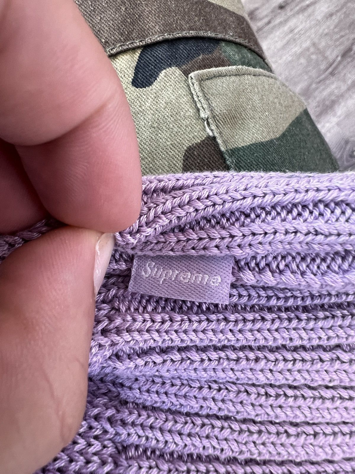 Supreme Supreme "Back Logo Sweater" Purple Size US L / EU 52-54 / 3 - 5 Thumbnail