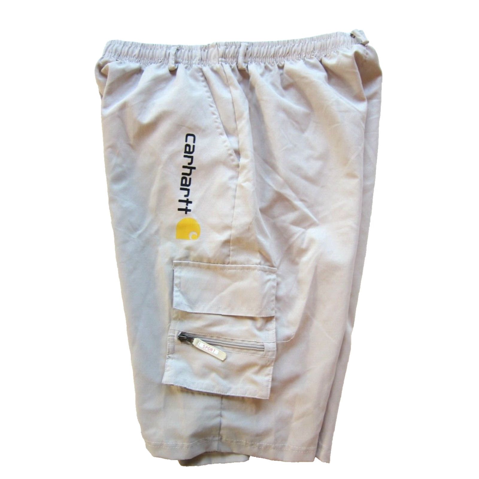 Carhartt VINTAGE Carhartt Beige Elastic Waist Pocket Cargo Bermuda Short Men Small Size US 29 - 3 Thumbnail