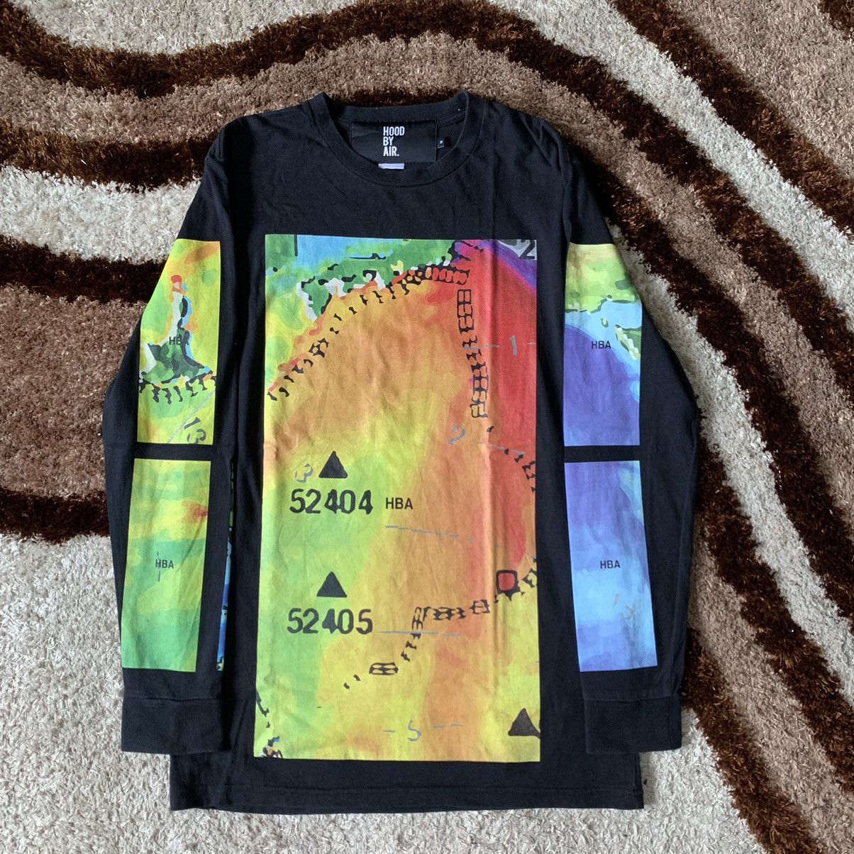 image of Avant Garde x Hood By Air Air Weather Map in Black, Men's (Size Medium)