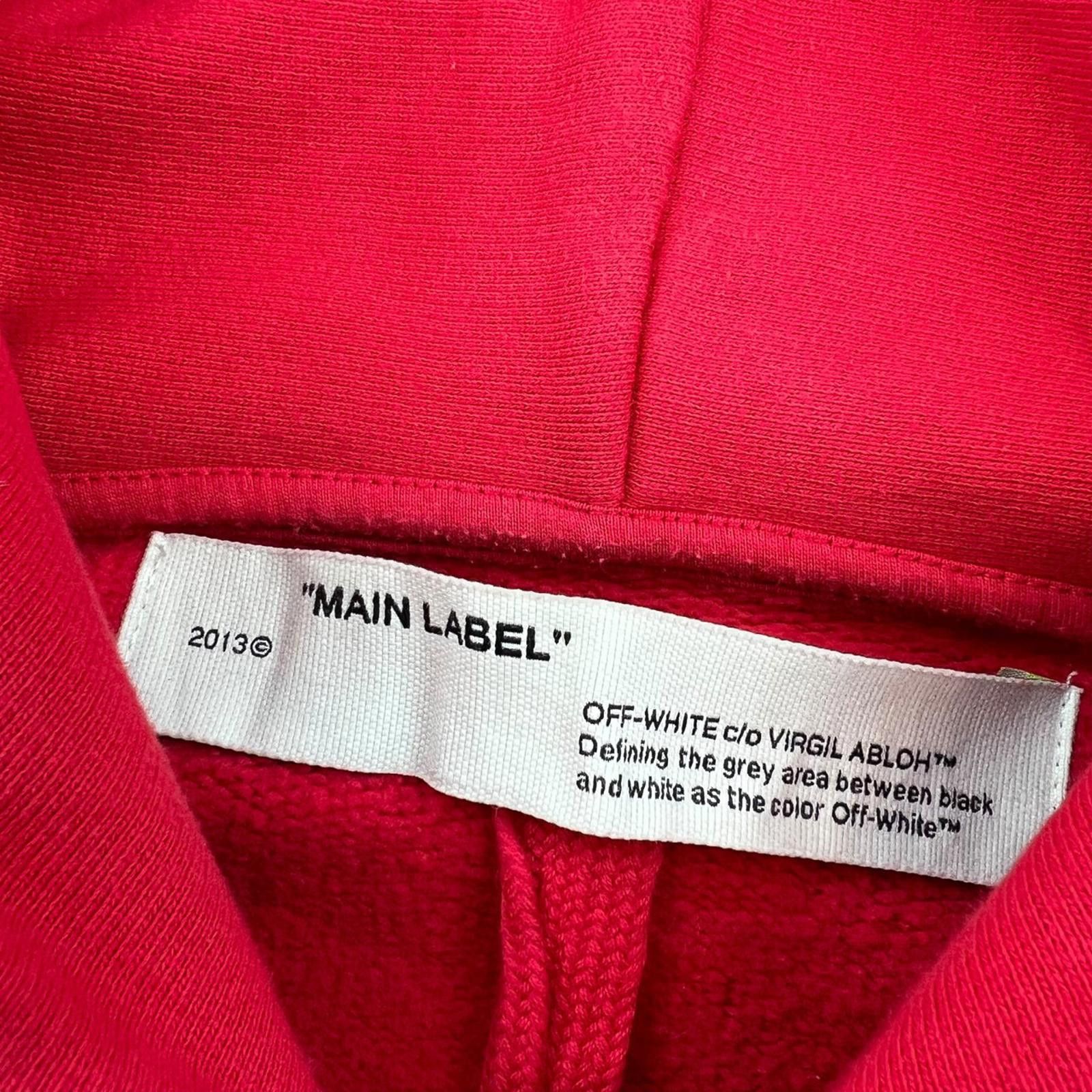 Off-White Off-White Unfinished Arrows Red Hoodie Size US S / EU 44-46 / 1 - 7 Thumbnail