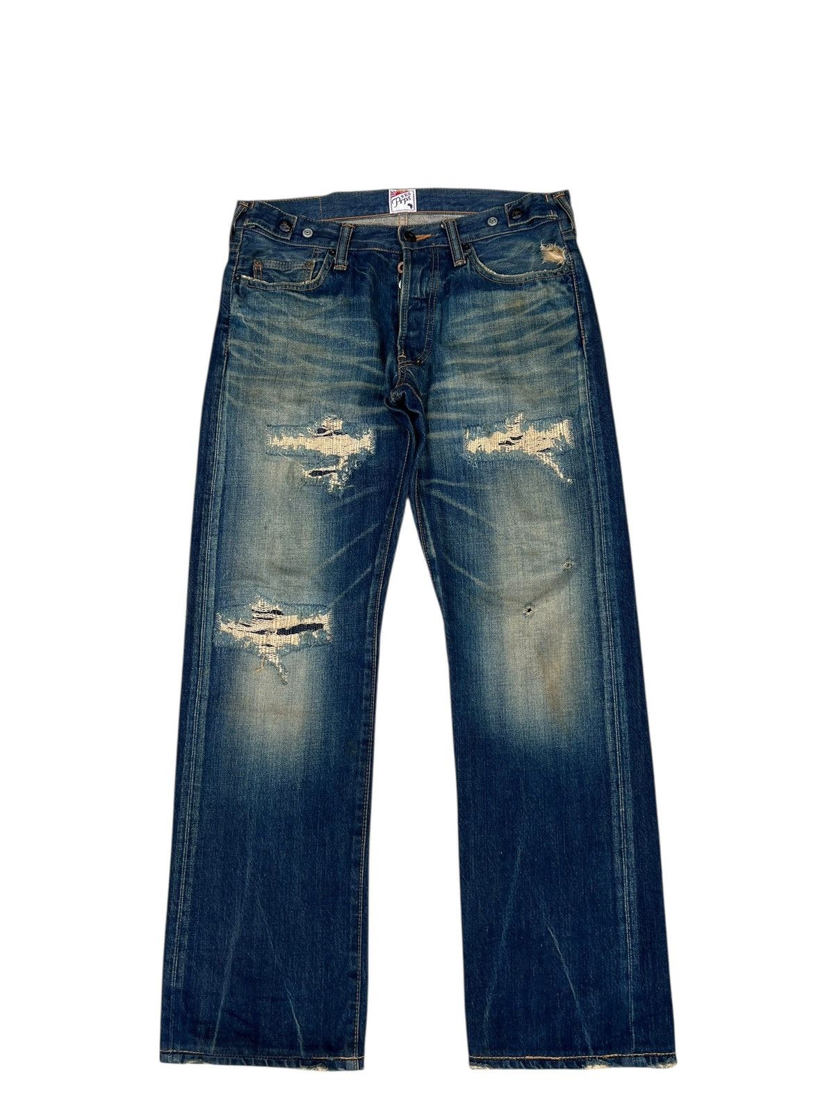 Prps PRPS Barracuda Distressed Mud Wash Denim Jeans Size US 30 / EU 46 - 1 Thumbnail