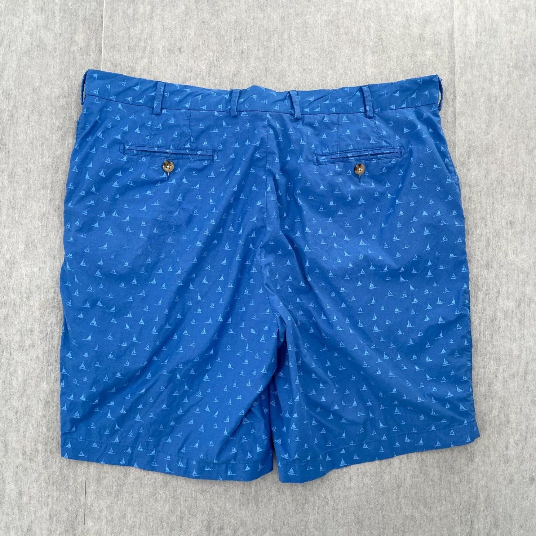 Peter Millar VINTAGE Peter Millar Shorts Men 38 Chino All Over Print Sailboat Logo Golf Casual Blue Size 38 Size US 38 / EU 54 - 2 Thumbnail