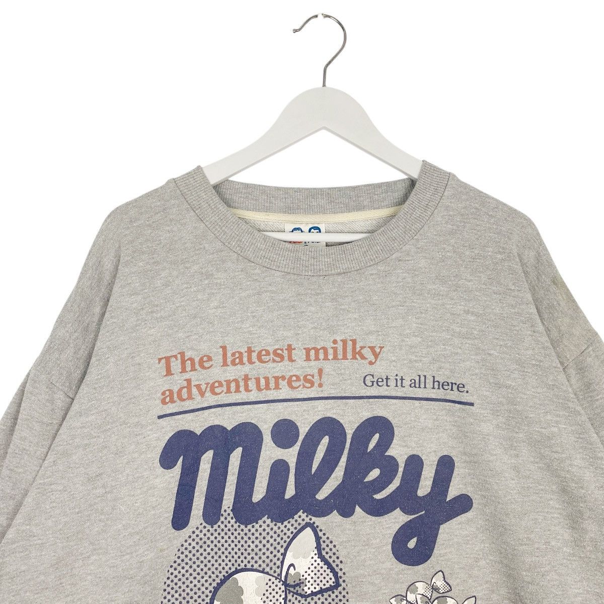 Other Vintage Milky Peko Sweatshirt Crewneck Grey Big Logo Size 4L Size US L / EU 52-54 / 3 - 4 Thumbnail