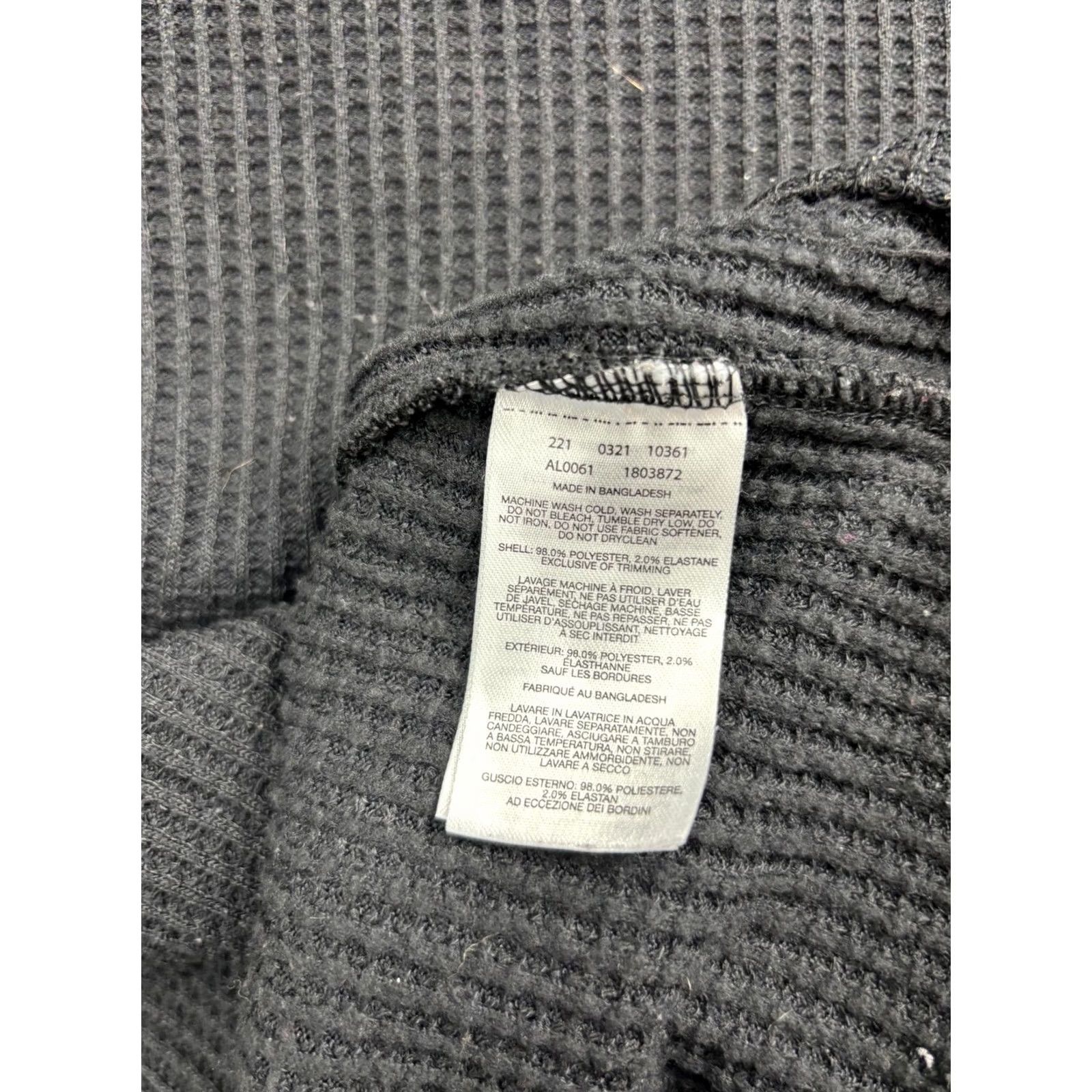 Vintage Columbia Womens Small Black Waffle Knit Turtleneck Thermal Top Long Sleeve Shirt Size S / US 4 / IT 40 - 5 Thumbnail