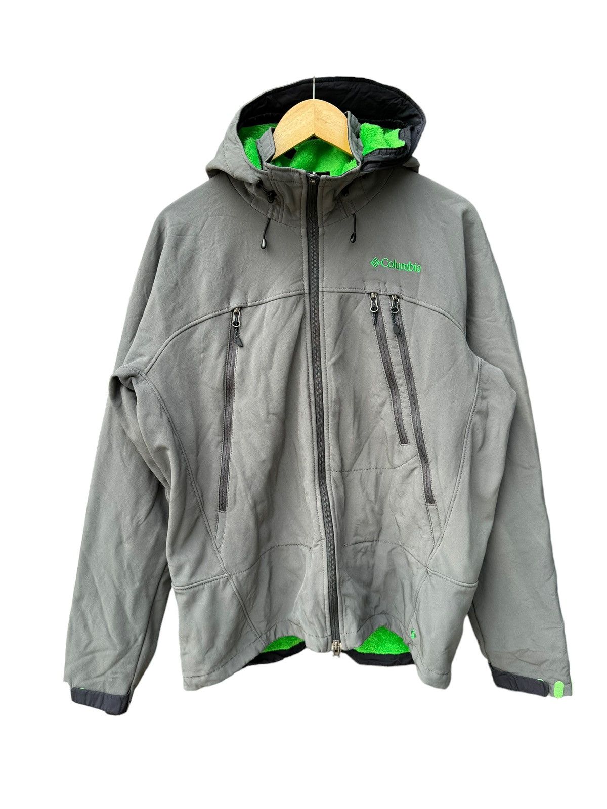 image of Columbia Windproof Parka Jacket Fleece in Grey, Men's (Size XL)