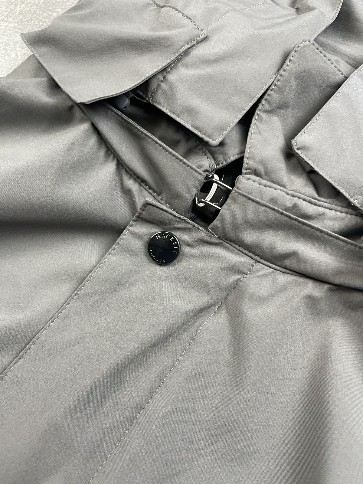Hackett Hackett London Shower Resistant Hooded Zip Button Rain Coat Size US XL / EU 56 / 4 - 9 Thumbnail