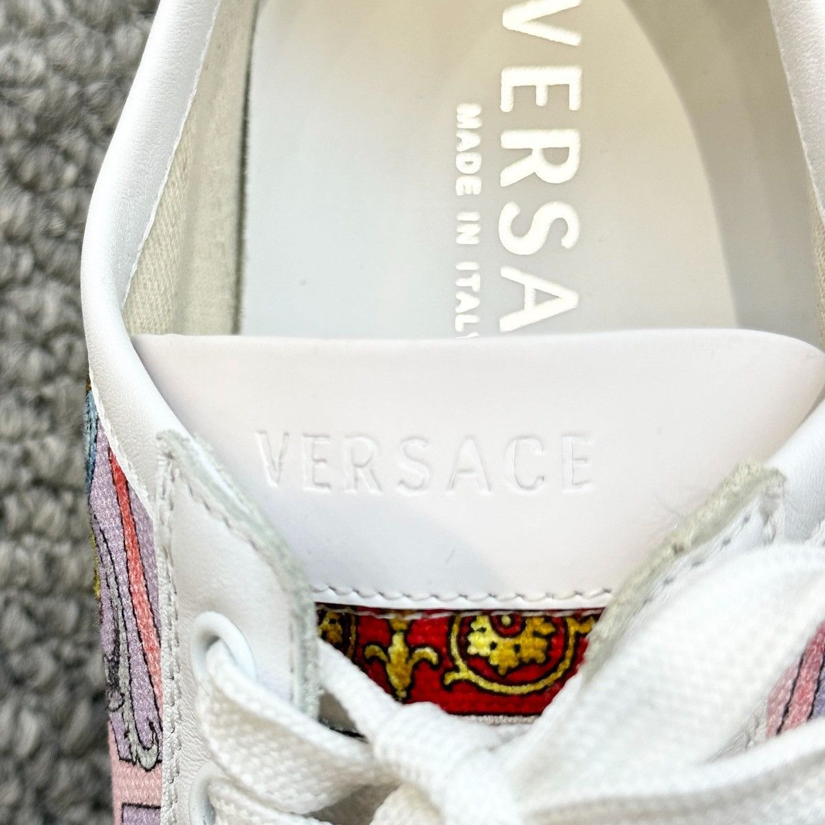Versace Versace Angeli print canvas sneaker Size US 10 / EU 43 - 7 Thumbnail