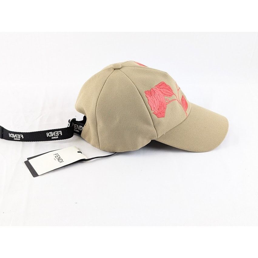 Fendi o1rshd1 Size: OS/ Woven Fabric Baseball Cap Pink Dalia/Beige Size ONE SIZE - 5 Thumbnail
