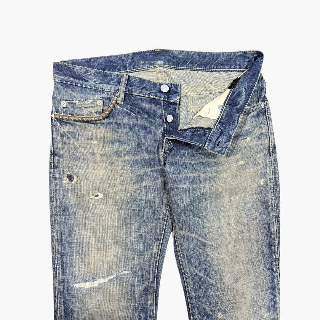 Hysteric Glamour Vtg💥Hysteric Glamour X Ramones Ripped Disstresed Jeans Size US 32 / EU 48 - 3 Thumbnail