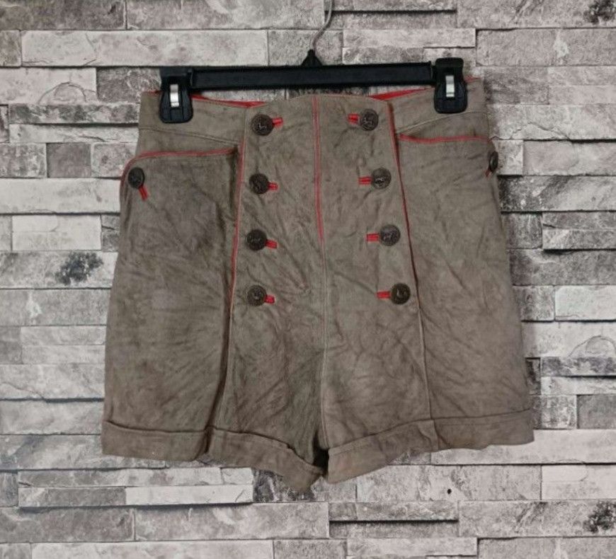Leather Vintage Knut starringer German leather short pants Size 26" / US 2 / IT 38 - 7 Thumbnail