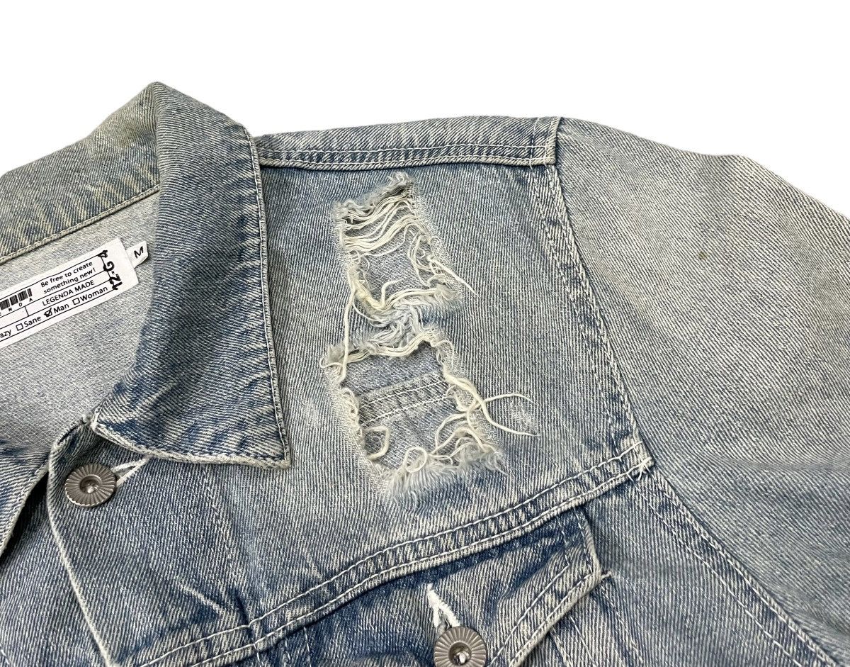 Le Grande Bleu (L.G.B.) Vintage Legenda Made Punk Distressed Denim Jacket Size US M / EU 48-50 / 2 - 9 Thumbnail