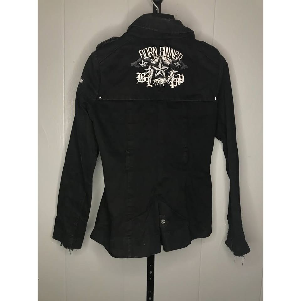 Other Y2K Black Label Goth Grunge Skull Wings Womens side zip Jack Size XS / US 0-2 / IT 36-38 - 2 Thumbnail