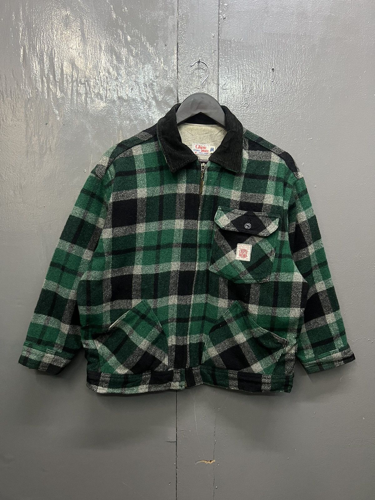 Vintage Vintage Chipie Work US Patent Wool Tartan Jacket Size US M / EU 48-50 / 2 - 1 Thumbnail
