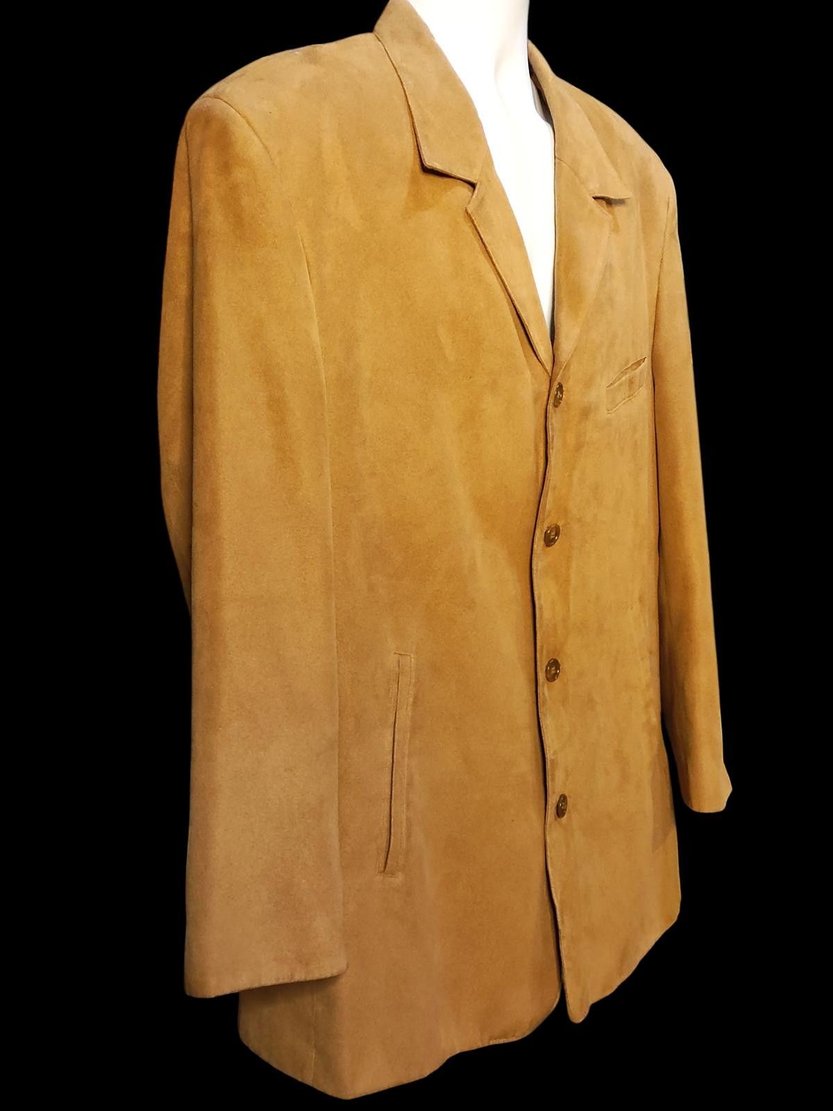 Other Vintage Vanetti Hand-Tailored Beige Suede Blazer Size 44R - 4 Thumbnail