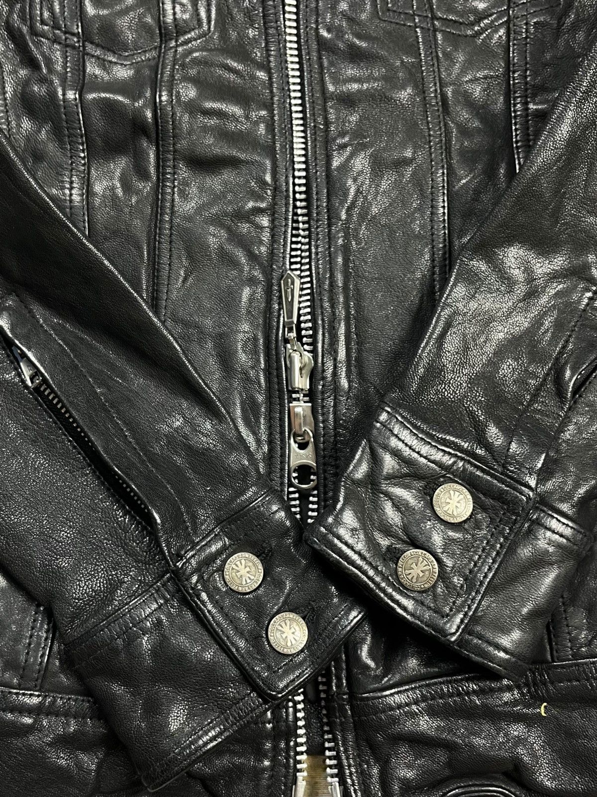 JACKROSE 2000s Jackrose x Collars - Skull Button Leather Jacket - Size US M / EU 48-50 / 2 - 11 Thumbnail