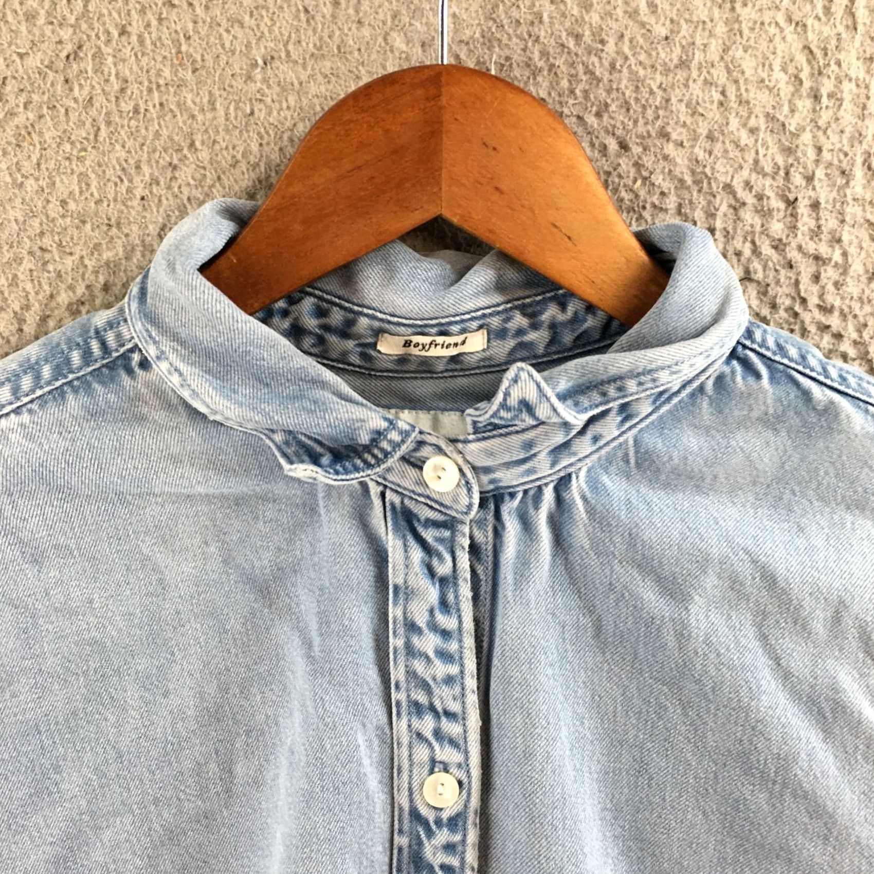 Abercrombie & Fitch Abercrombie & Fitch Shirt Womens L Blue Denim Long Sleeve Button Up Size L / US 10 / IT 46 - 3 Thumbnail