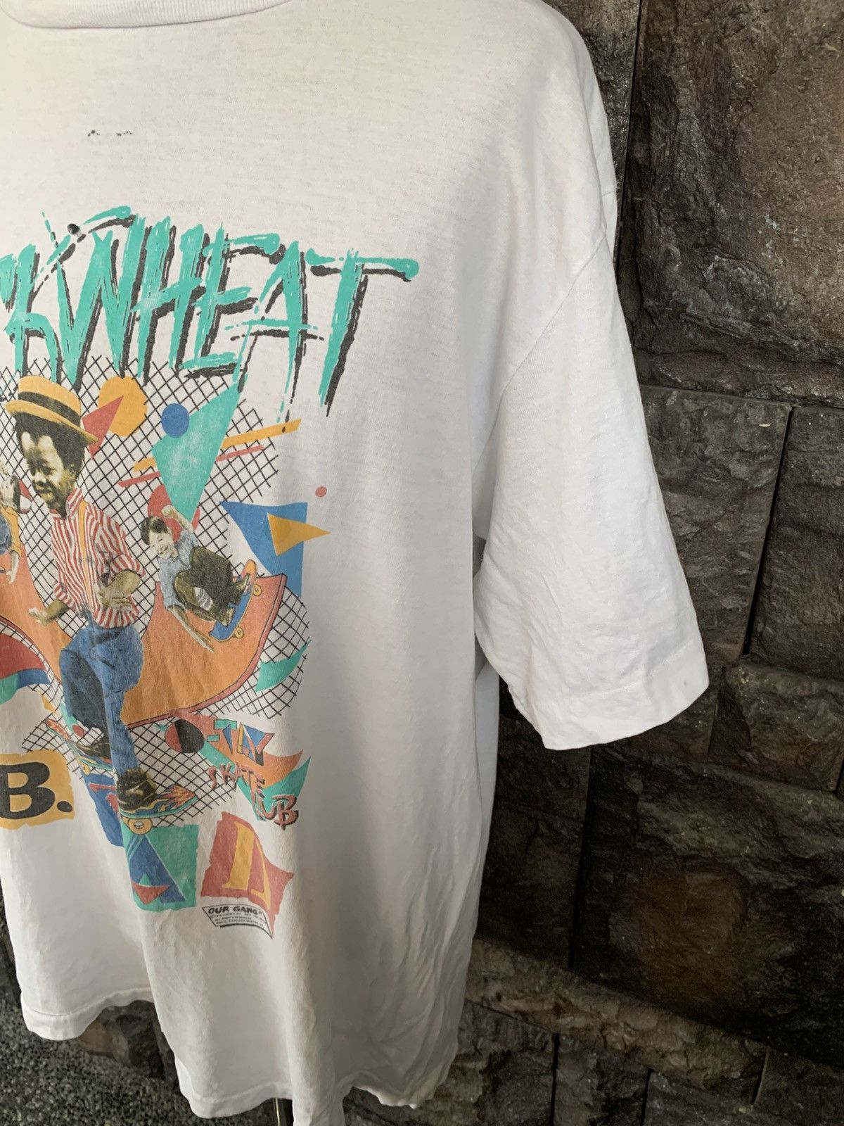 Vintage Vintage 90s Buckwheat O-Tay Skate Club Photo Print T shirt Size US XL / EU 56 / 4 - 4 Thumbnail