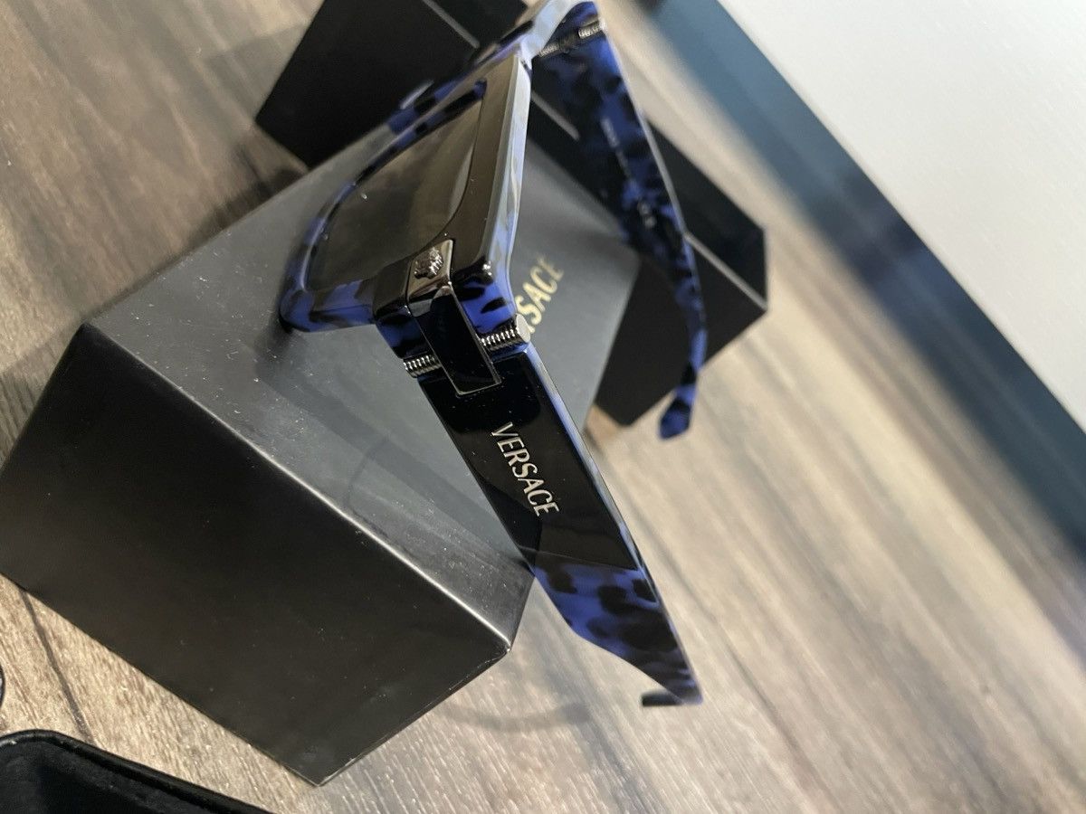 image of Versace Glasses in Blue, Men's