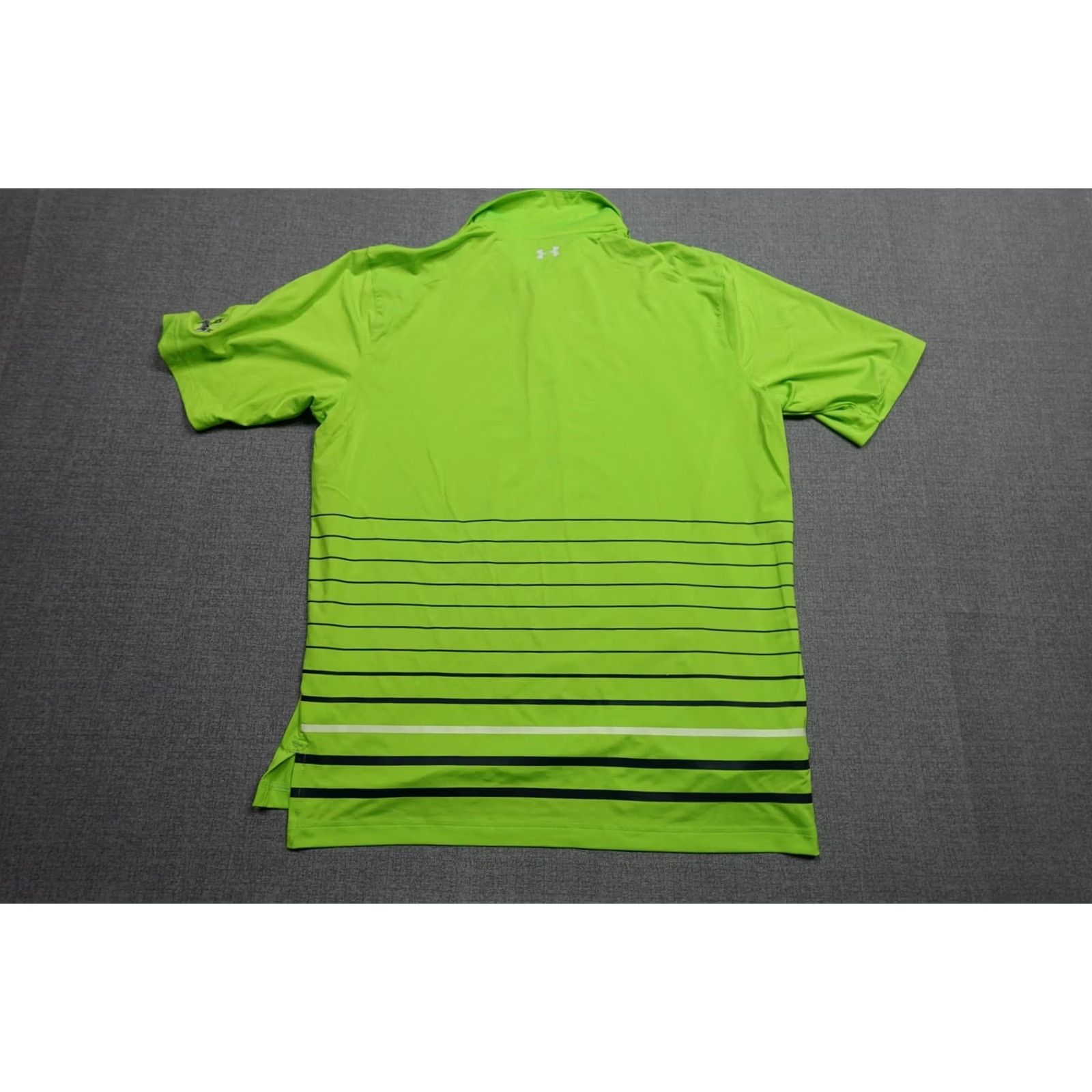 Under Armour Under Armour HeatGear Polo Mens XL Green Stripe Golf Bolger Ridge Performance Size US XL / EU 56 / 4 - 4 Thumbnail