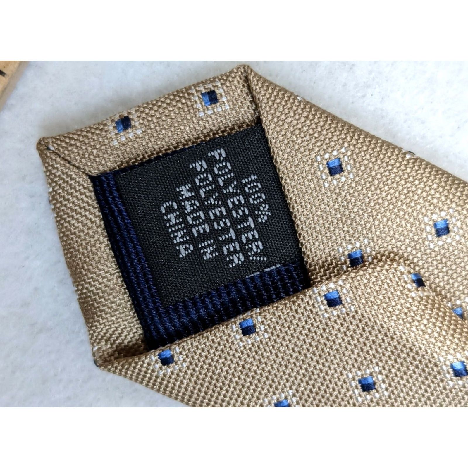 Michael Kors Michael Kors Men's Tie Geometric Blue Brown Silk Satin 58" One Size 3" Wide New Size ONE SIZE - 6 Thumbnail