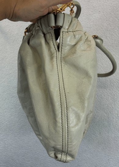 Miu Miu Miu Miu Hobo Shoulder Bag Women’s Ivory Leather Size ONE SIZE - 7 Thumbnail