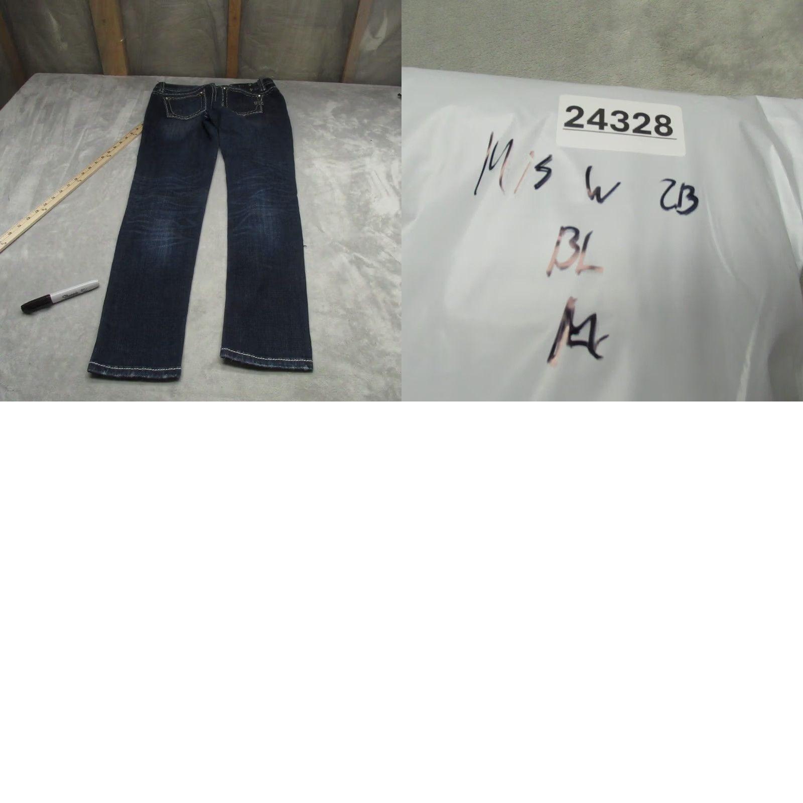 Miss Me Miss Me Jeans Women 29 Dark Wash Signature Skinny Distressed Denim Casual 30x30 Size 29" - 9 Thumbnail