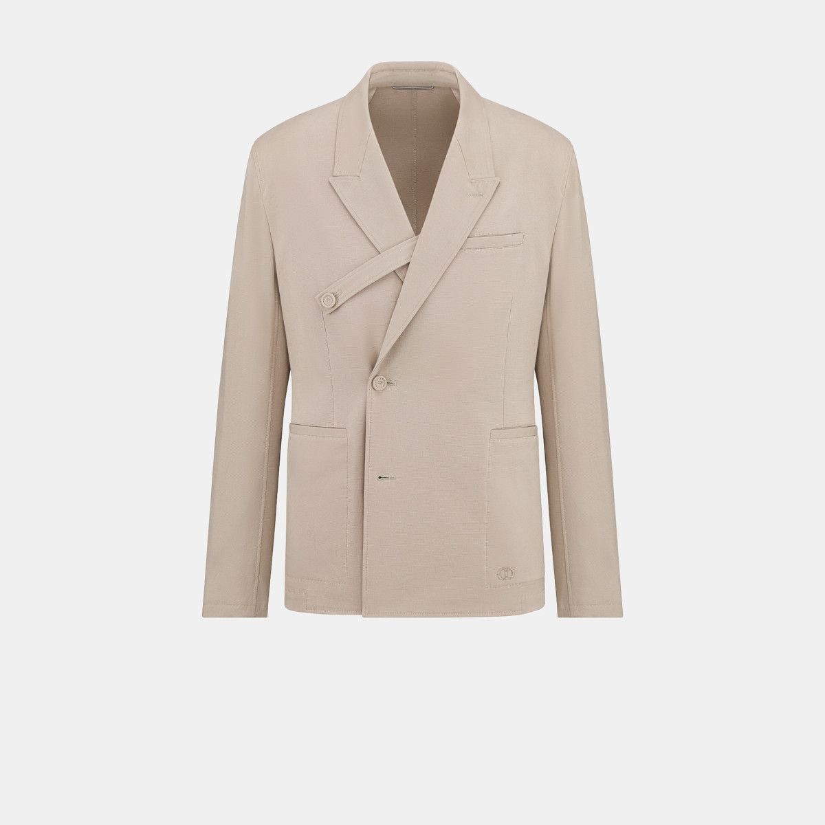 Dior o1bcso1str0326 Oblique Jacket With Buttoned Strap in Beige Size US L / EU 52-54 / 3 - 1 Thumbnail