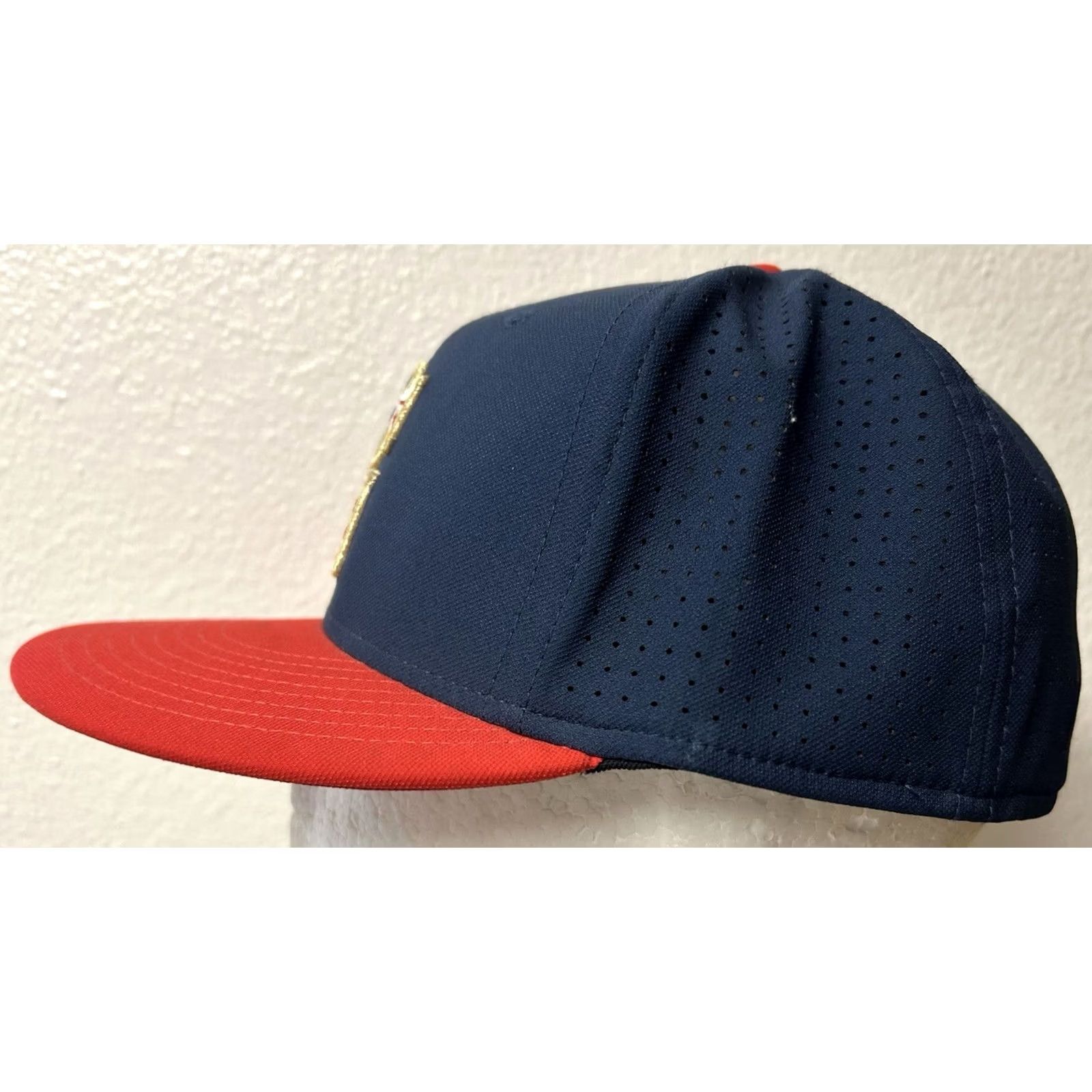 Vintage Patriotic Perfect Game Navy Red Fitted Hat M/L Baseball Cap Mens Size M/L Size ONE SIZE - 4 Thumbnail