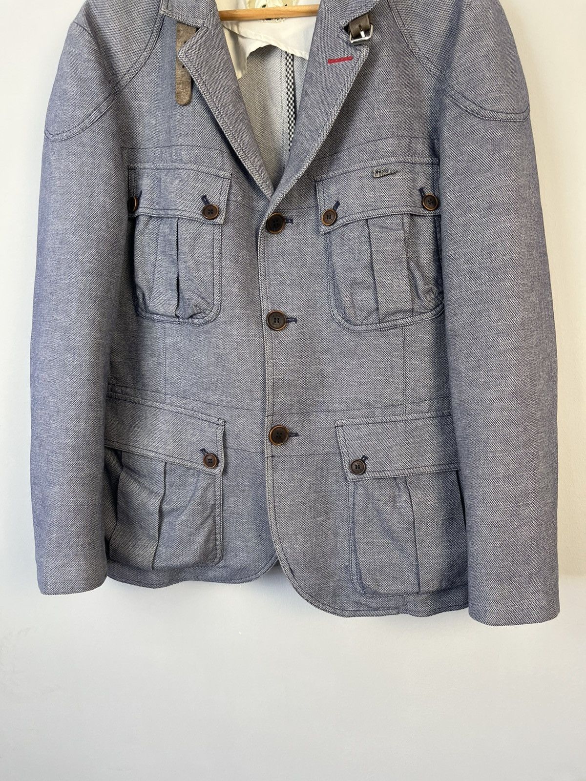 Designer Luis Trenker Cotton Multipocket Blazer Jacket Made in EU Size 40R - 4 Thumbnail