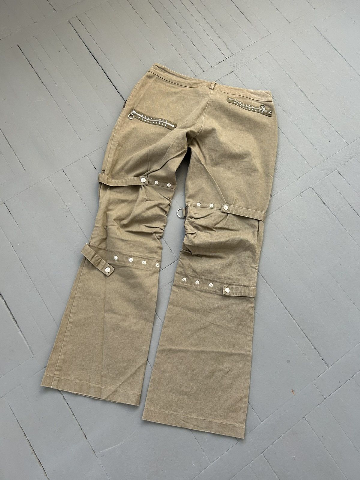 Japanese Brand × Vintage Japanese style multi pocket cargo pants vintage Size 27" / US 4 / IT 40 - 6 Thumbnail