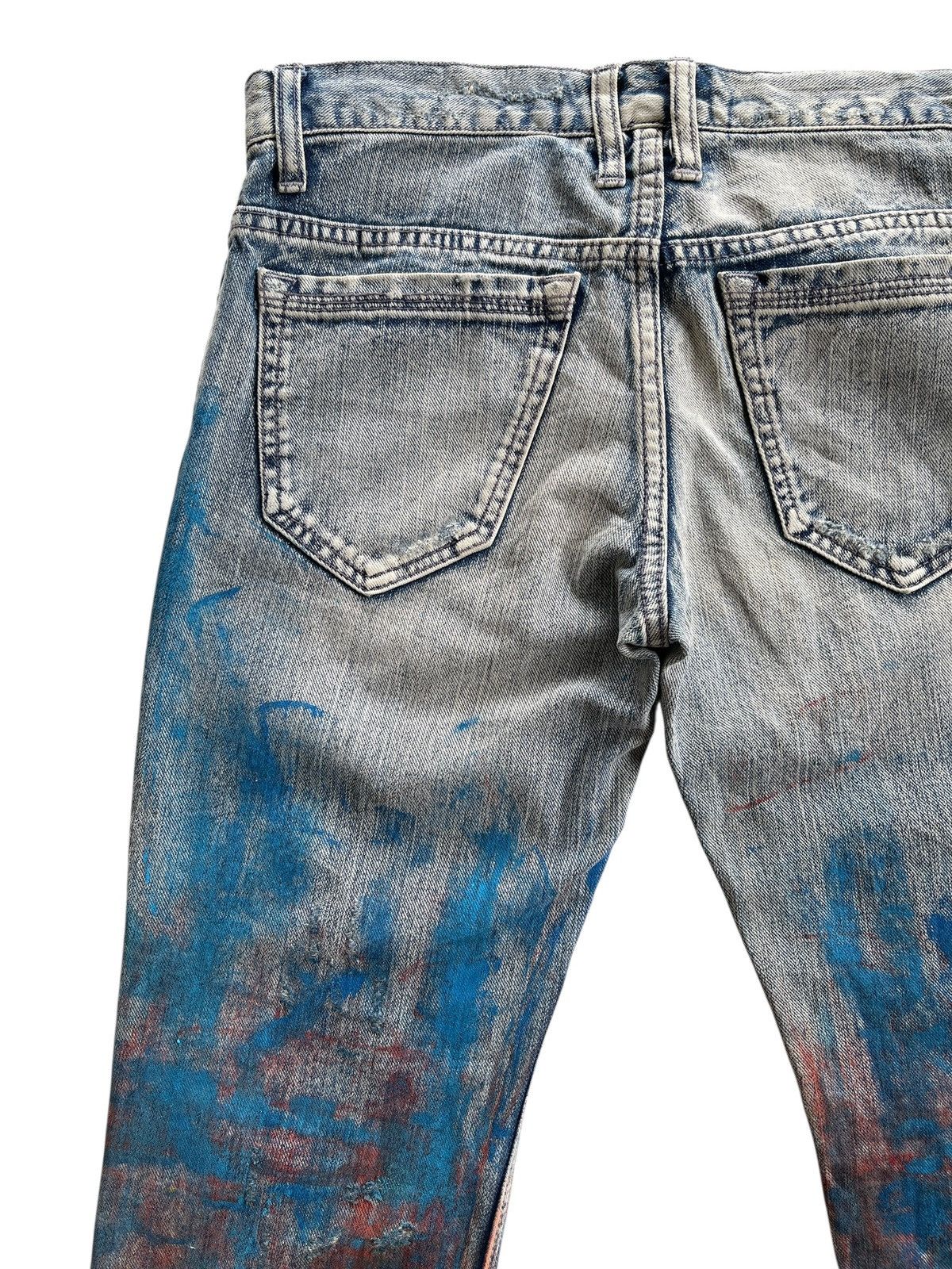 Japanese Brand Yevs Japan Flame Paint Denim Streetwear Size 30" / US 8 / IT 44 - 7 Thumbnail