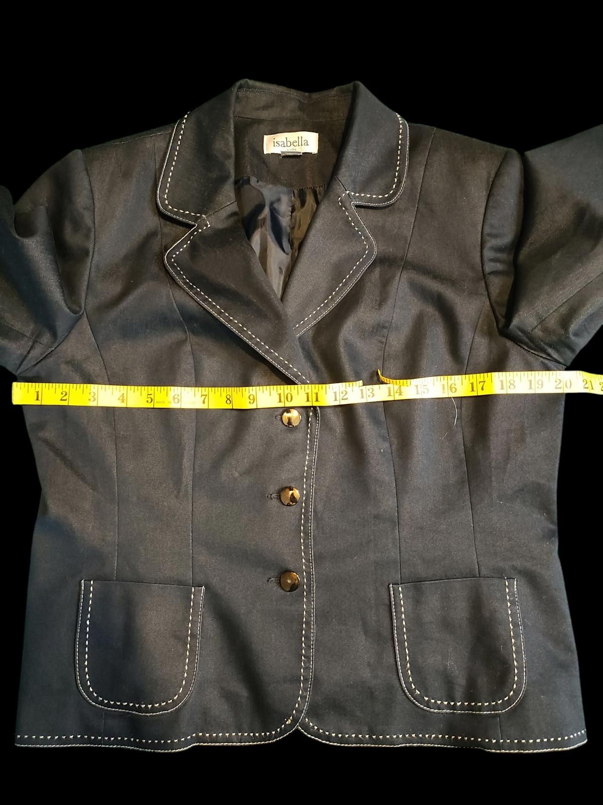 Isabel Marant Isabella Women's Navy Blue Blazer with Contrast Stitching Size XL / US 12-14 / IT 48-50 - 8 Thumbnail