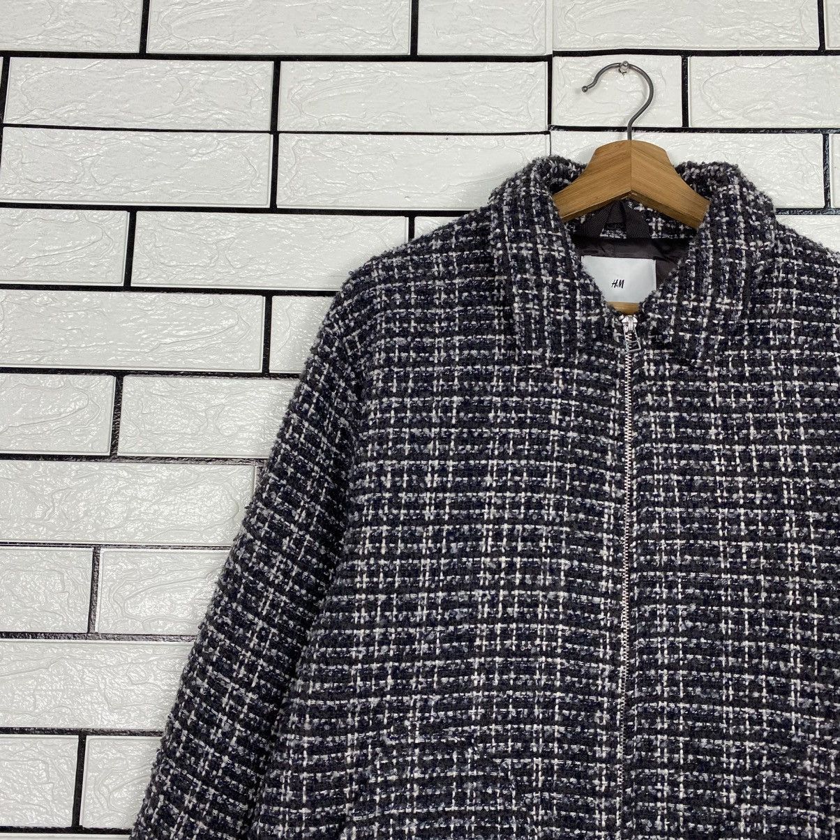 Japanese Brand Vintage Bomber Jacket Knit Design H&M Wool Issey Miyake Size US L / EU 52-54 / 3 - 8 Thumbnail