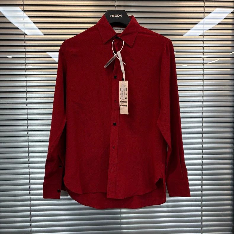 Saint Laurent Paris Saint Laurent Paris Polka-dot red shirt 2505-Nextarrow Size XS / US 0-2 / IT 36-38 - 1 Thumbnail