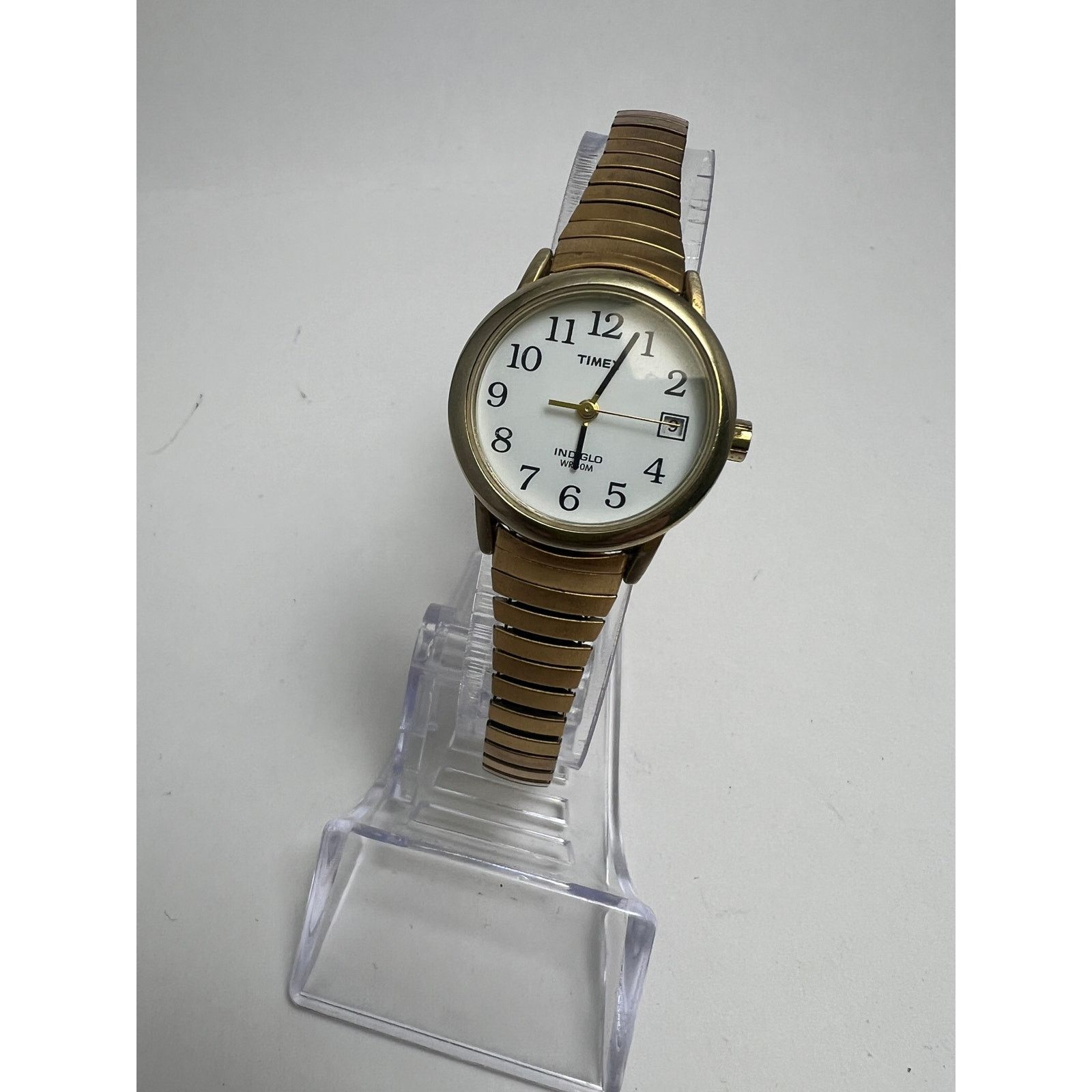 Timex Timex ladies Indiglo gold tone calendar wristwatch Size ONE SIZE - 1 Thumbnail