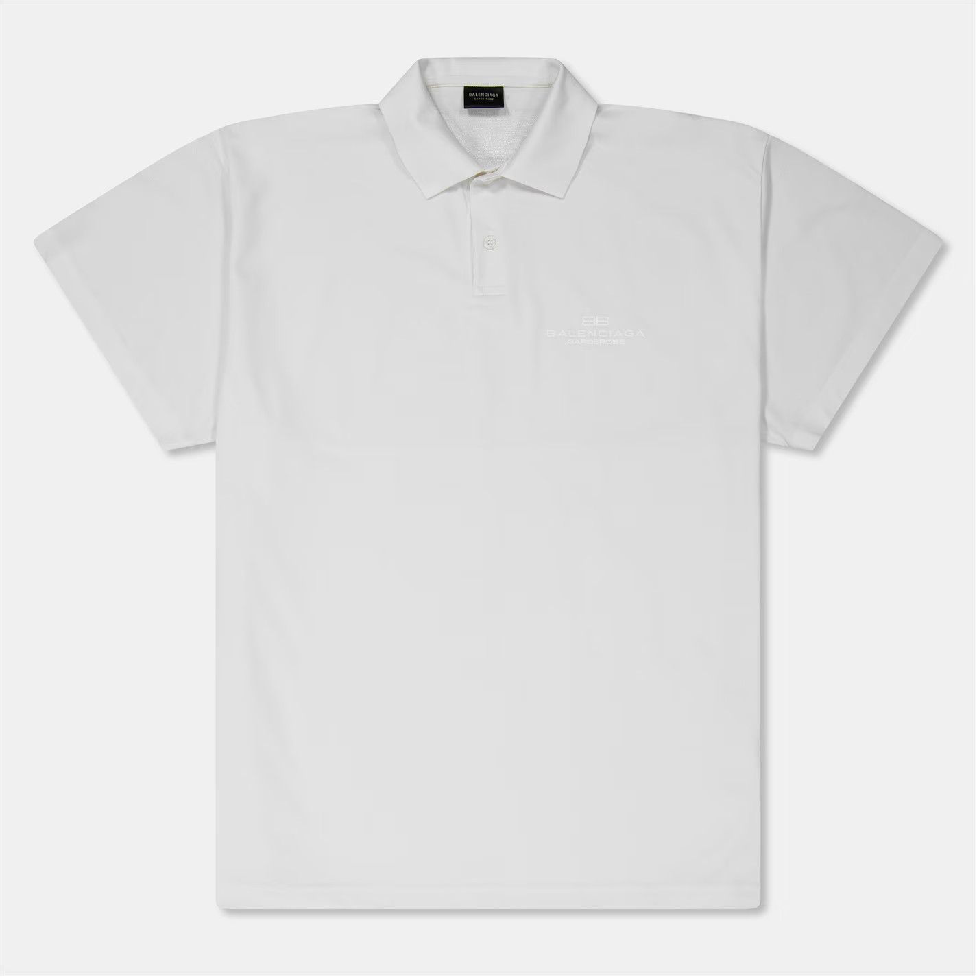 Balenciaga o1g2r1mq0226 Stripe Rugby Polo Shirt In Dirty White Size US M / EU 48-50 / 2 - 1 Thumbnail