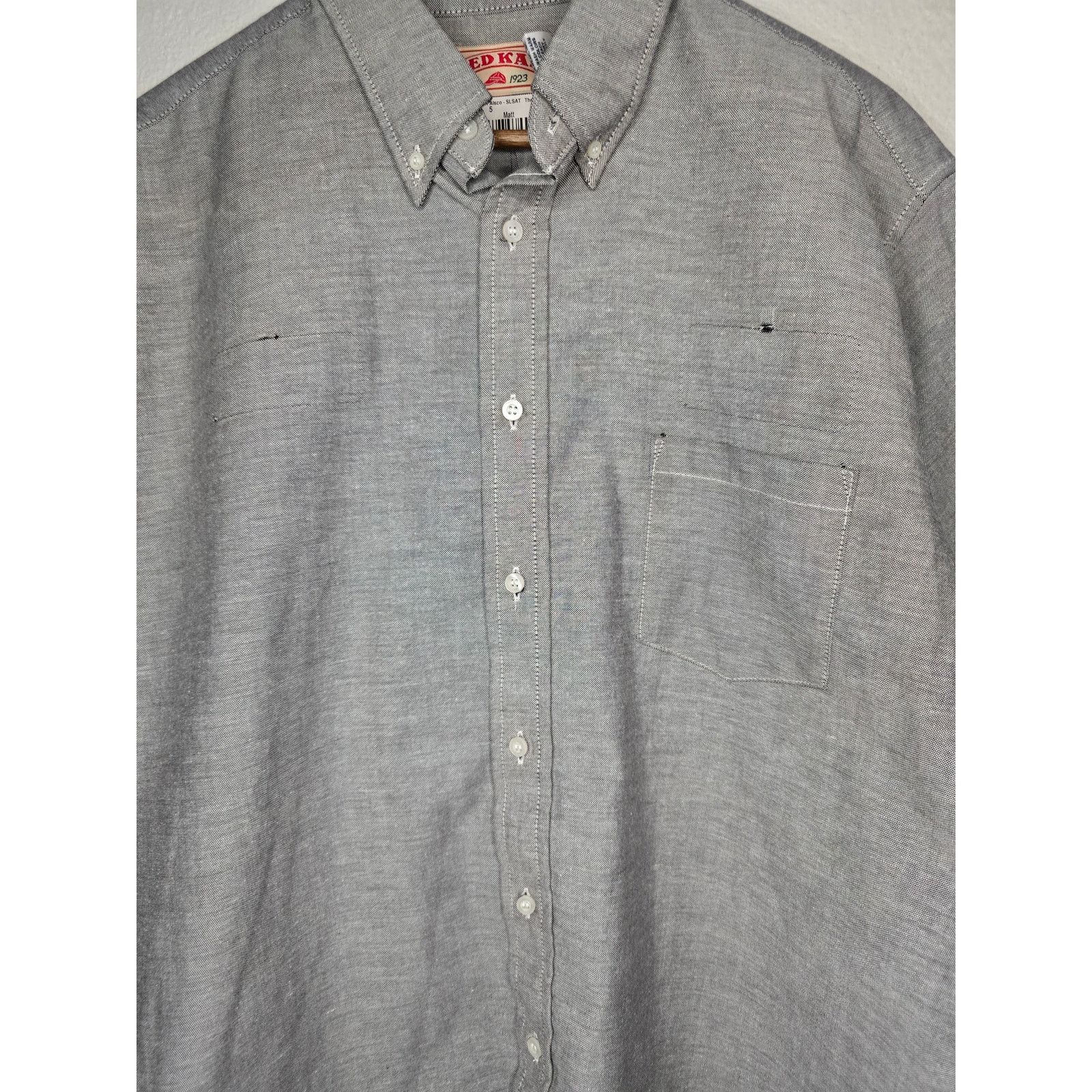 Other Red Kap Short Sleeve Button Up Mens 2XL Gray Workwear Shirt Size US XXL / EU 58 / 5 - 2 Thumbnail