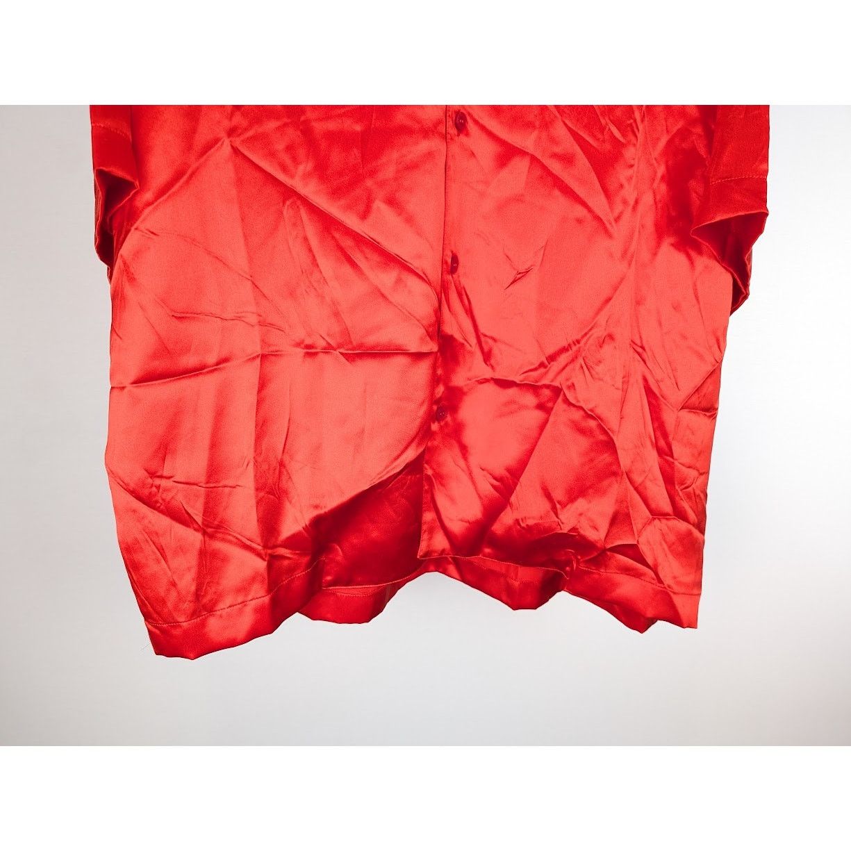 Balenciaga o1rshd1 Short Sleeve Shirt in Red Size US M / EU 48-50 / 2 - 7 Thumbnail