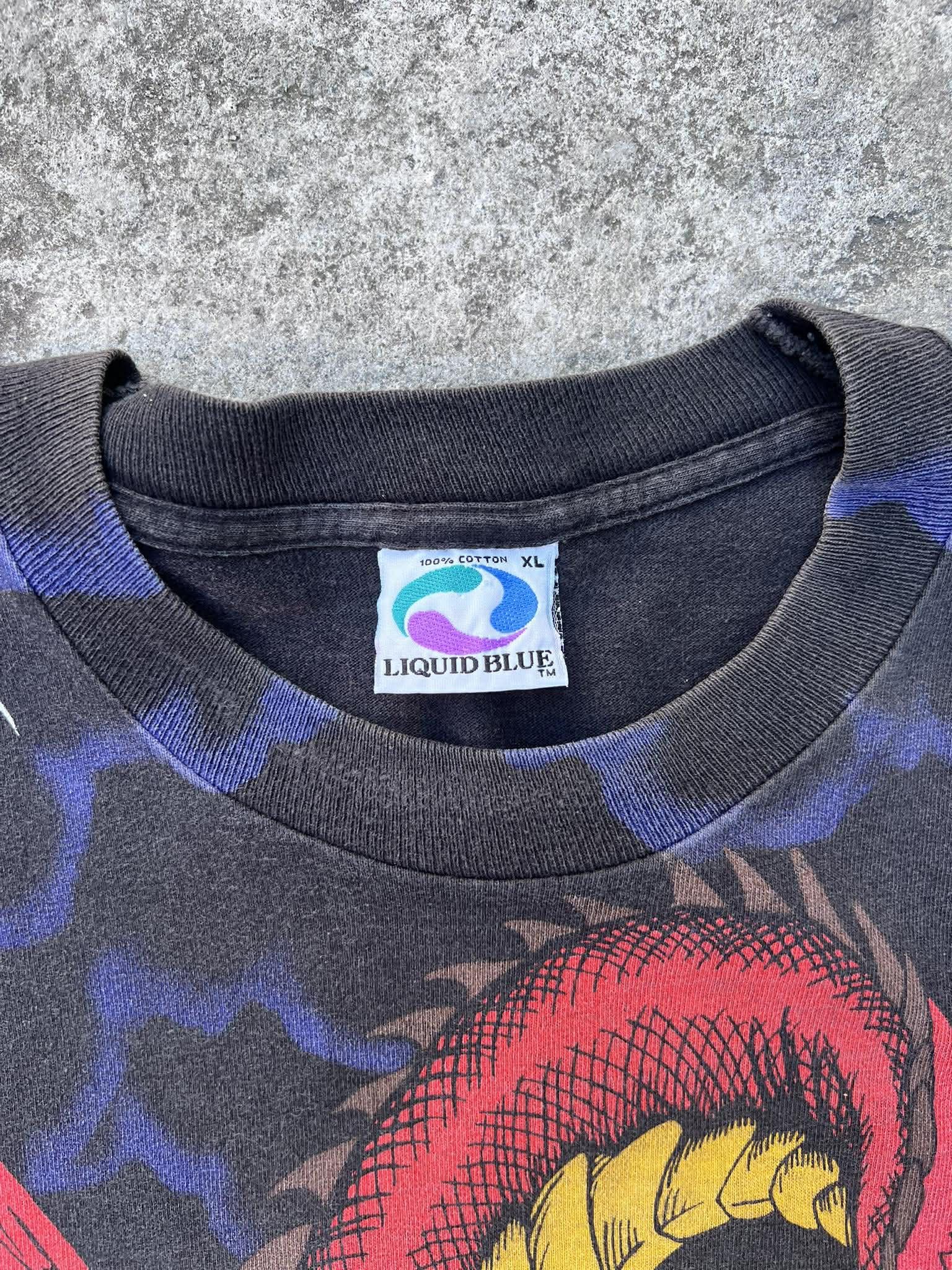 Liquid Blue Vintage 1993 Liquid Blue Dragon vs Knight AOP Tshirt Size US XL / EU 56 / 4 - 5 Thumbnail