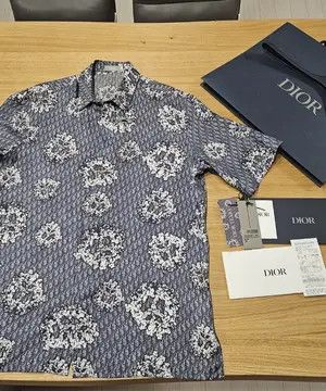 Dior Dior X Denim Tiers Dior Tiers Silk Short Sleeve Shirt Size US S / EU 44-46 / 1 - 1 Thumbnail
