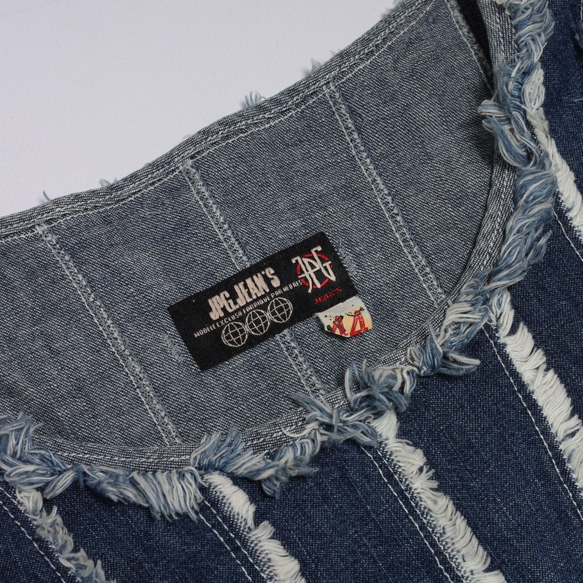 Jean Paul Gaultier Jean Paul Gaultier JPG Jeans Denim Raw Edge Fringe Dress Max Size M / US 6-8 / IT 42-44 - 11 Thumbnail