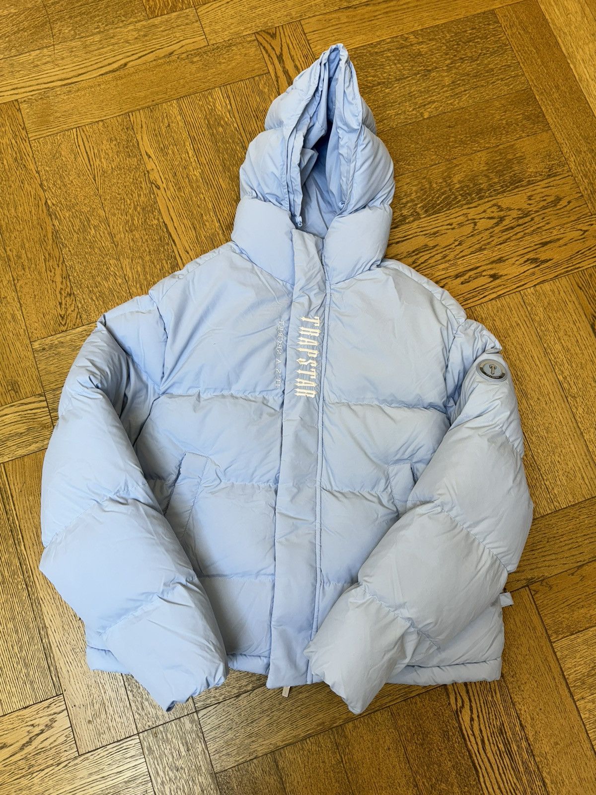 Trapstar London Trapstar Decoded Hooded Puffer Jacket 2.0 Ice Blue Grailed