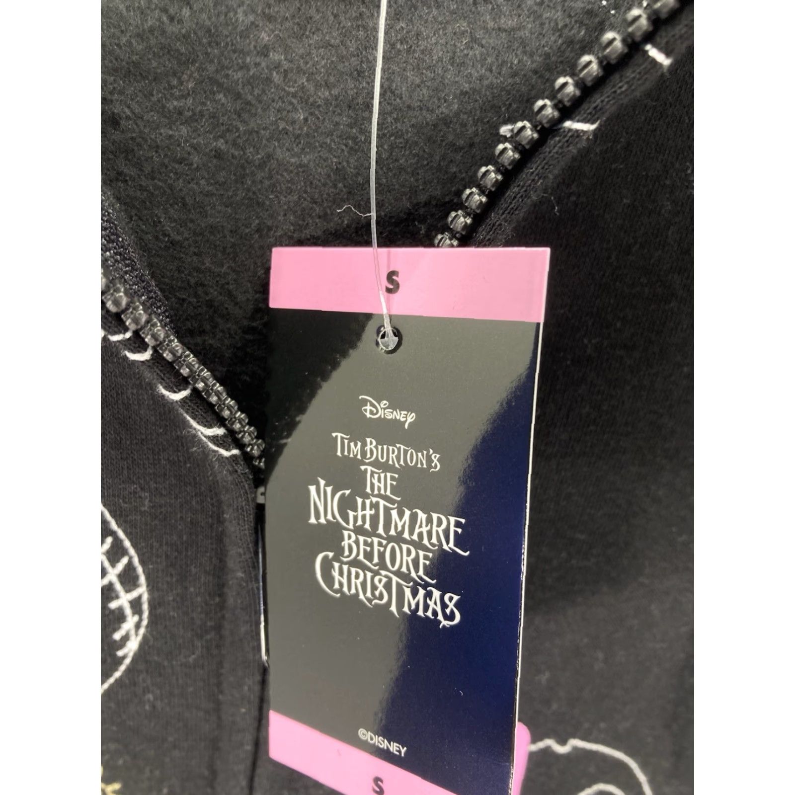 Disney VINTAGE Nightmare Before Christmas Disney Hoodie Sweatshirt Women Small Black Full Zip Size S / US 4 / IT 40 - 5 Thumbnail