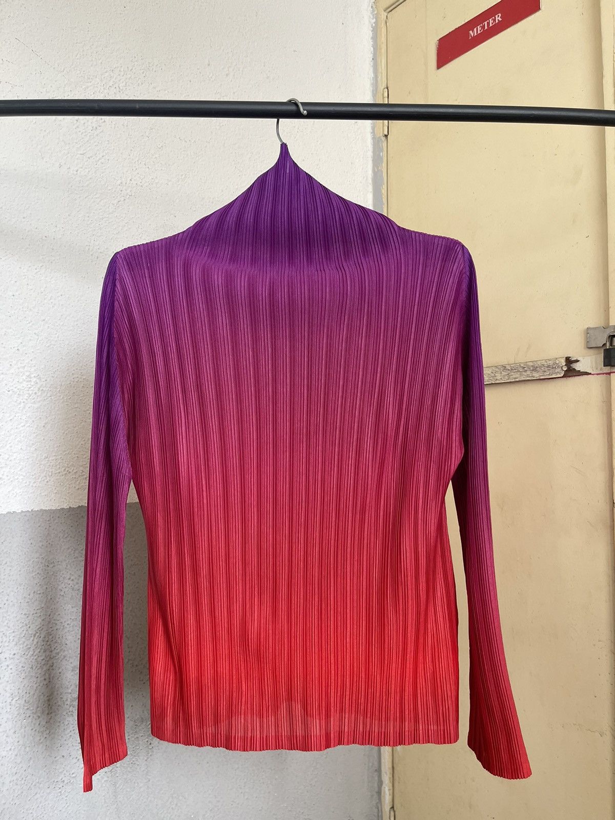 Pleats Please Issey Miyake Pleats Please Issey Miyake High Neck Gradient Longsleeve Size ONE SIZE - 2 Thumbnail