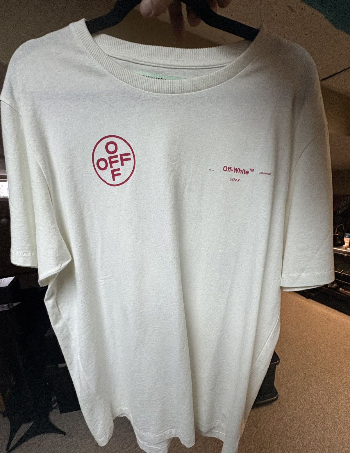 Off-White Off White Blurred Lines Tee - White - L - Never Worn Size US L / EU 52-54 / 3 - 5 Thumbnail